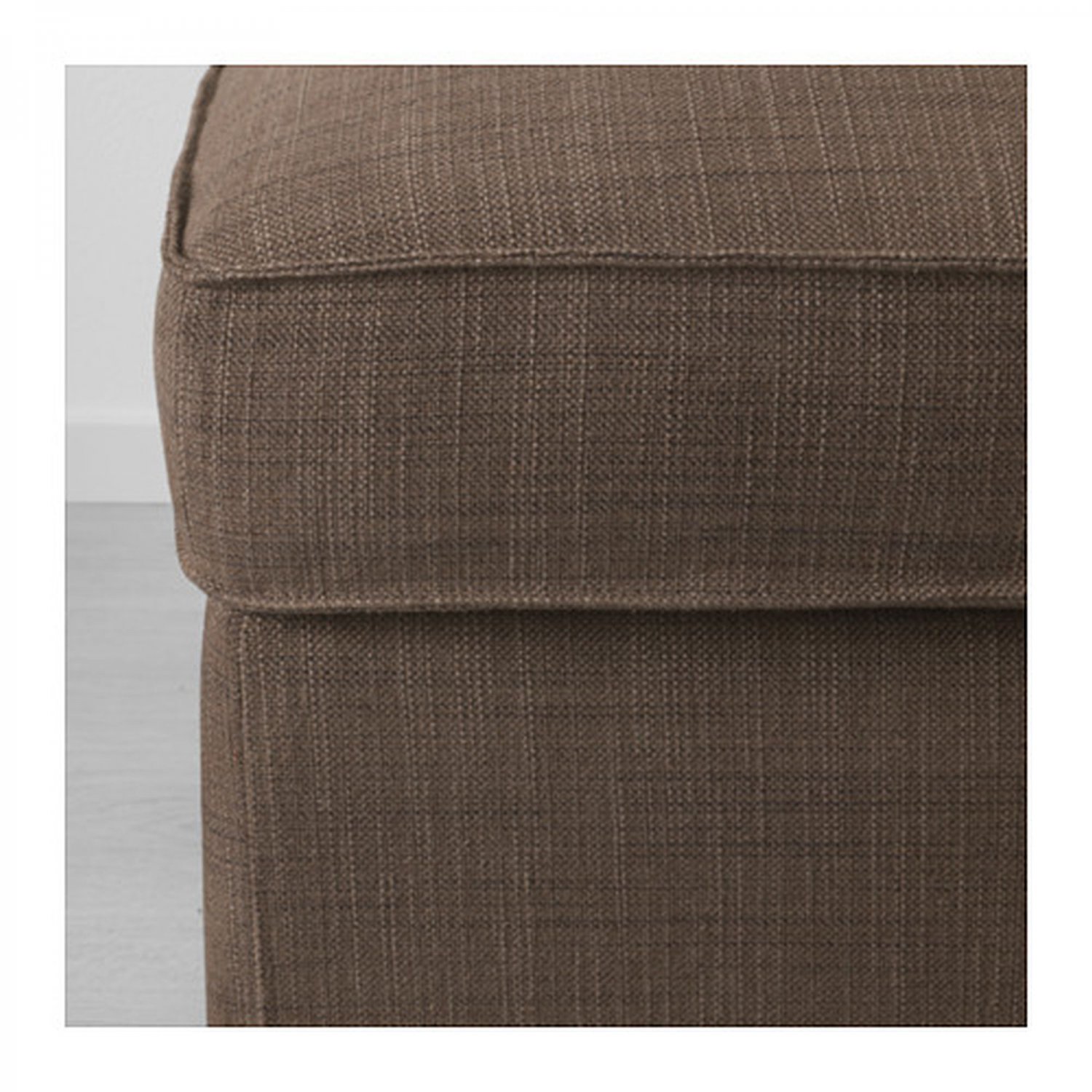 IKEA Kivik Footstool SLIPCOVER Ottoman Cover ISUNDA BROWN Linen Blend