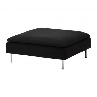 IKEA Soderhamn Footstool SLIPCOVER Ottoman Cover REPLOSA BLACK ReplÃ¶sa