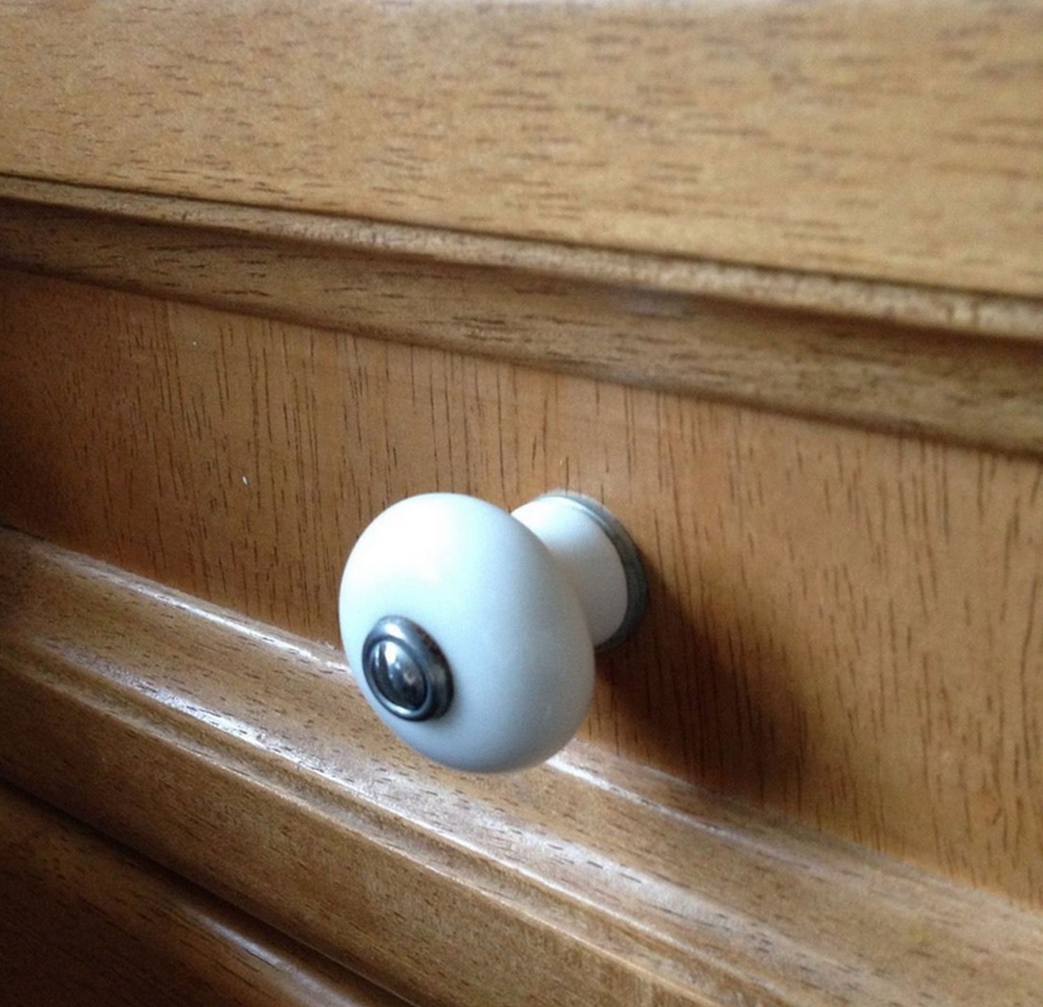 IKEA LINDSDAL Drawer KNOB Handles Pulls WHITE PORCELAIN 1 3/16