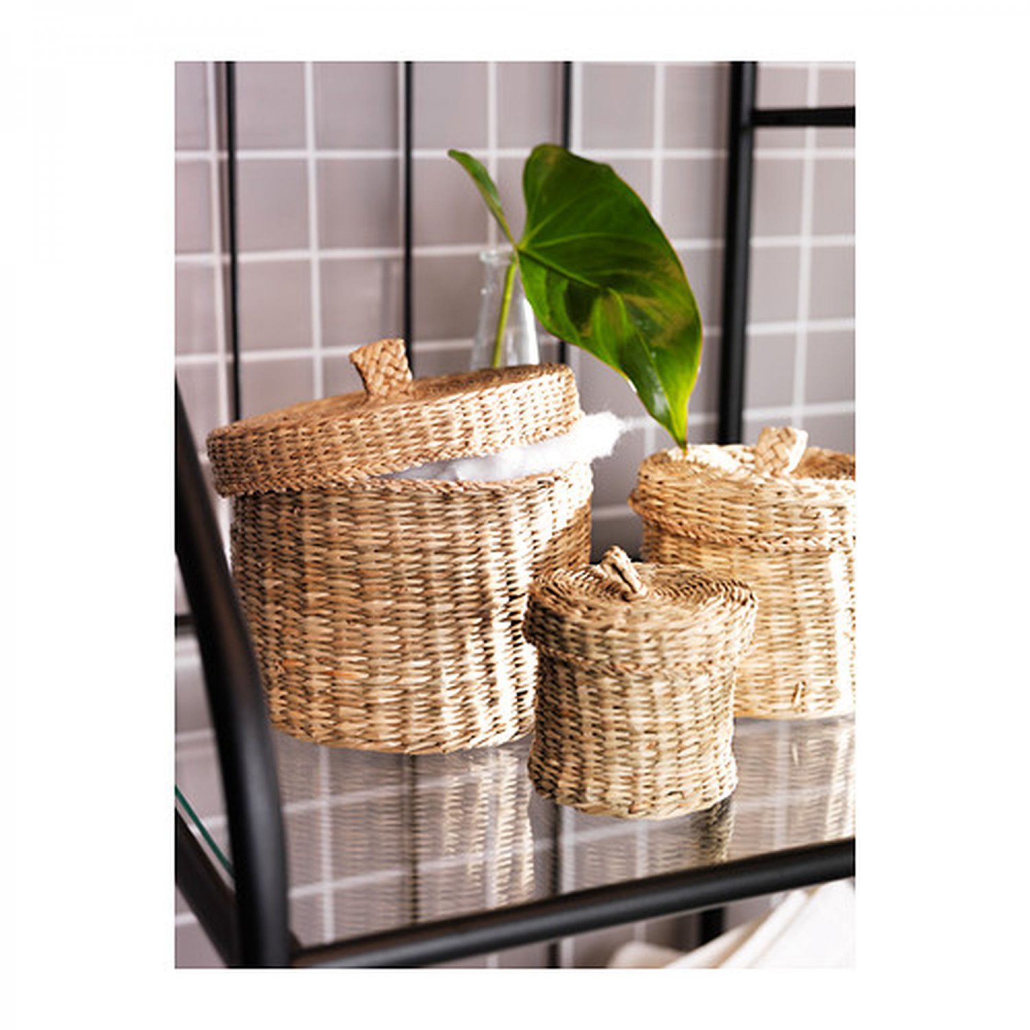 Ikea Handwoven Seagrass Storage Baskets Basket Set Of 3 Ljusnan