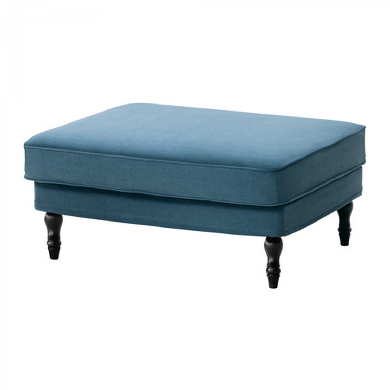 IKEA Stocksund Footstool SLIPCOVER Ottoman Cover LJUNGEN BLUE Velvet