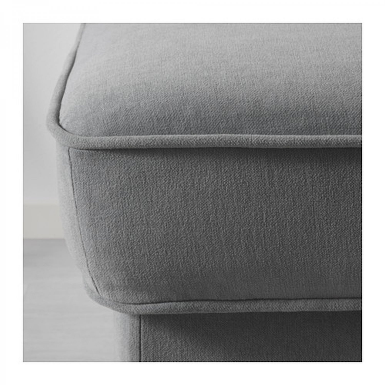 IKEA Stocksund Footstool SLIPCOVER Ottoman Cover LJUNGEN GRAY Velvet New
