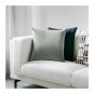 IKEA Sanela Cushion COVER Pillow Sham  20" x 20" Velvet GRAY GREEN Grey