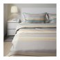 IKEA Palmlilja KING Duvet COVER and Pillowcases Set BEIGE Stripes ...