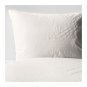IKEA Ofelia Vass WHITE Pleated QUEEN Full Double DUVET COVER and Pillowcases Set
