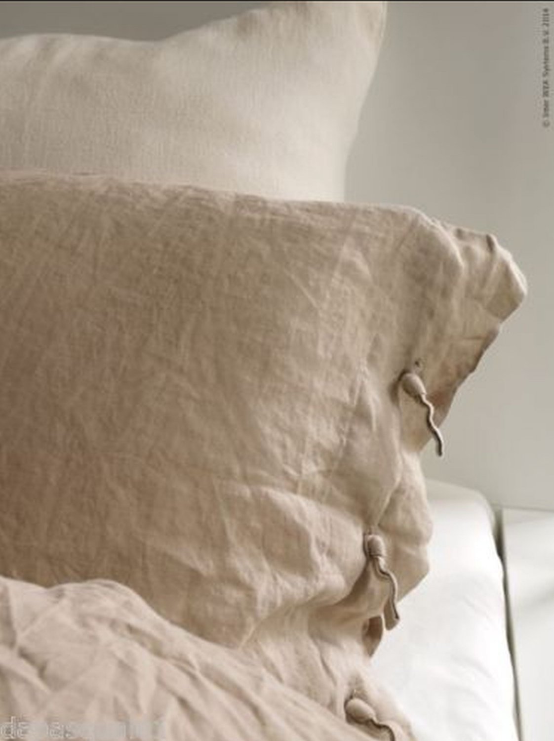 IKEA Linblomma QUEEN Full Duvet COVER and Pillowcases Set LINEN Natural ...