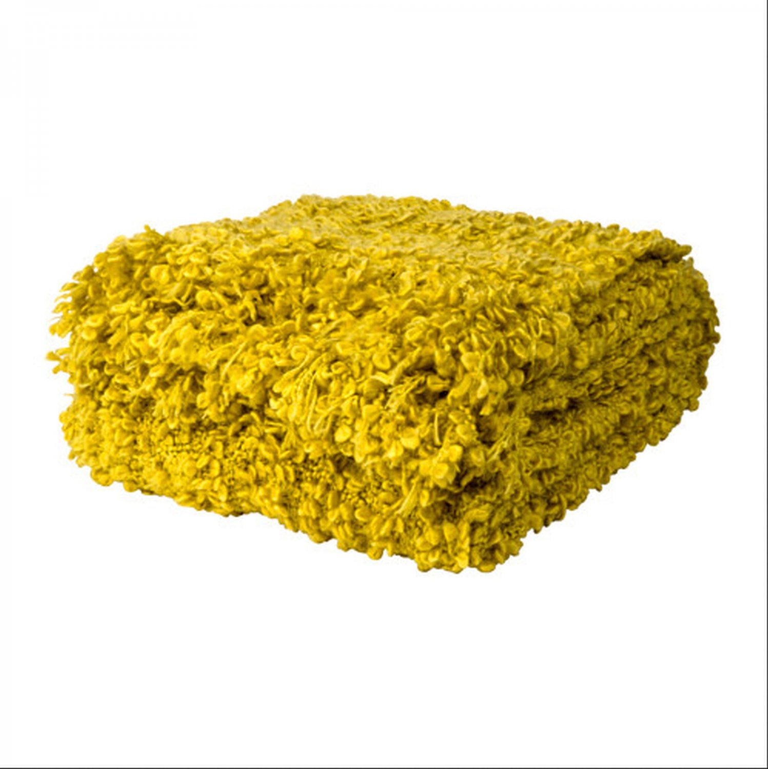 IKEA Ofelia YELLOW Throw BLANKET Acrylic Wool Photo PROP Textured
