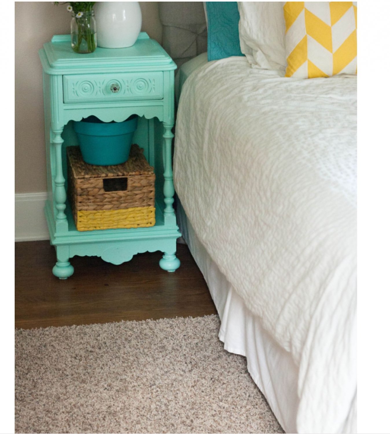 IKEA Ofelia Vass WHITE Pleated QUEEN Full Double DUVET COVER and