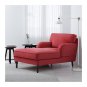 IKEA Stocksund Chaise Longue SLIPCOVER Cover LJUNGEN LIGHT RED Velvet