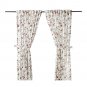 IKEA Ingmarie CURTAINS Drapes LINEN Blend Floral Scandinavian Country Colonial Romantic