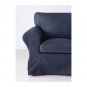 IKEA Ektorp Armchair Footstool COVERS Chair Ottoman SLIPCOVERS Jonsboda Blue Denim