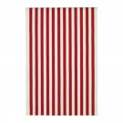 IKEA SOFIA Fabric Material 1 Yd RED White Broad Stripe Cabana Print