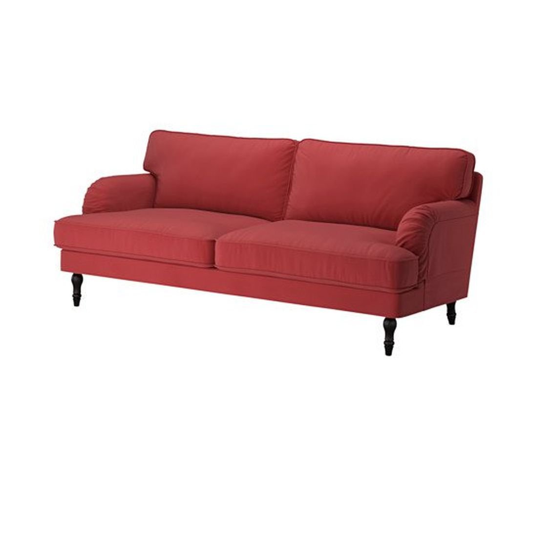 IKEA Stocksund 3 Seat 78" Sofa SLIPCOVER Cover LJUNGEN LIGHT RED Velvet New