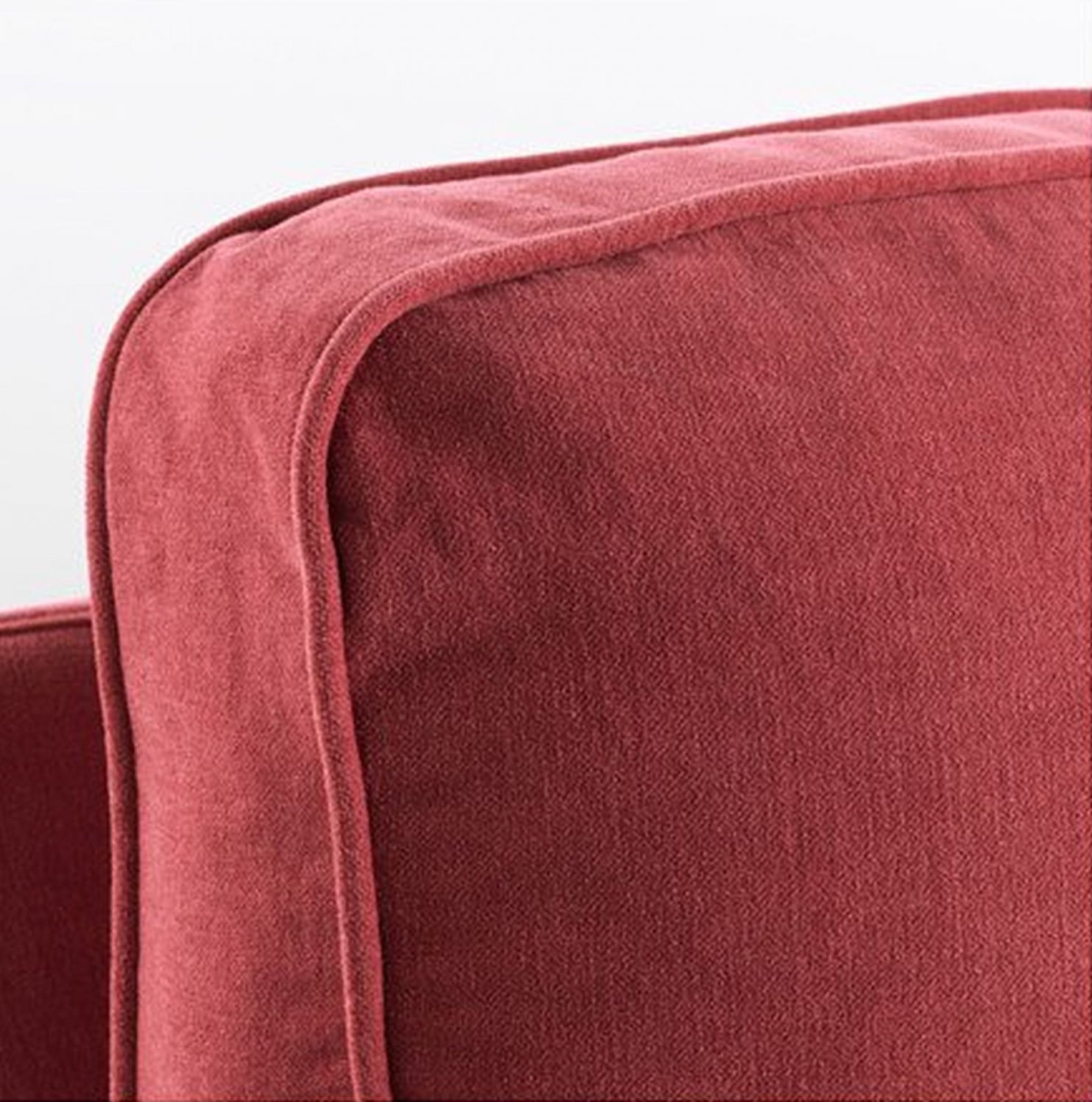 IKEA Stocksund 2 Seat Loveseat Sofa SLIPCOVER Cover LJUNGEN LIGHT RED Velvet 61in New