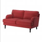 IKEA Stocksund 2 Seat Loveseat Sofa SLIPCOVER Cover LJUNGEN LIGHT RED Velvet