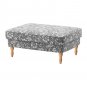 IKEA Stocksund Footstool SLIPCOVER Ottoman Cover HOVSTEN Gray Floral Blurred Watercolor Effect