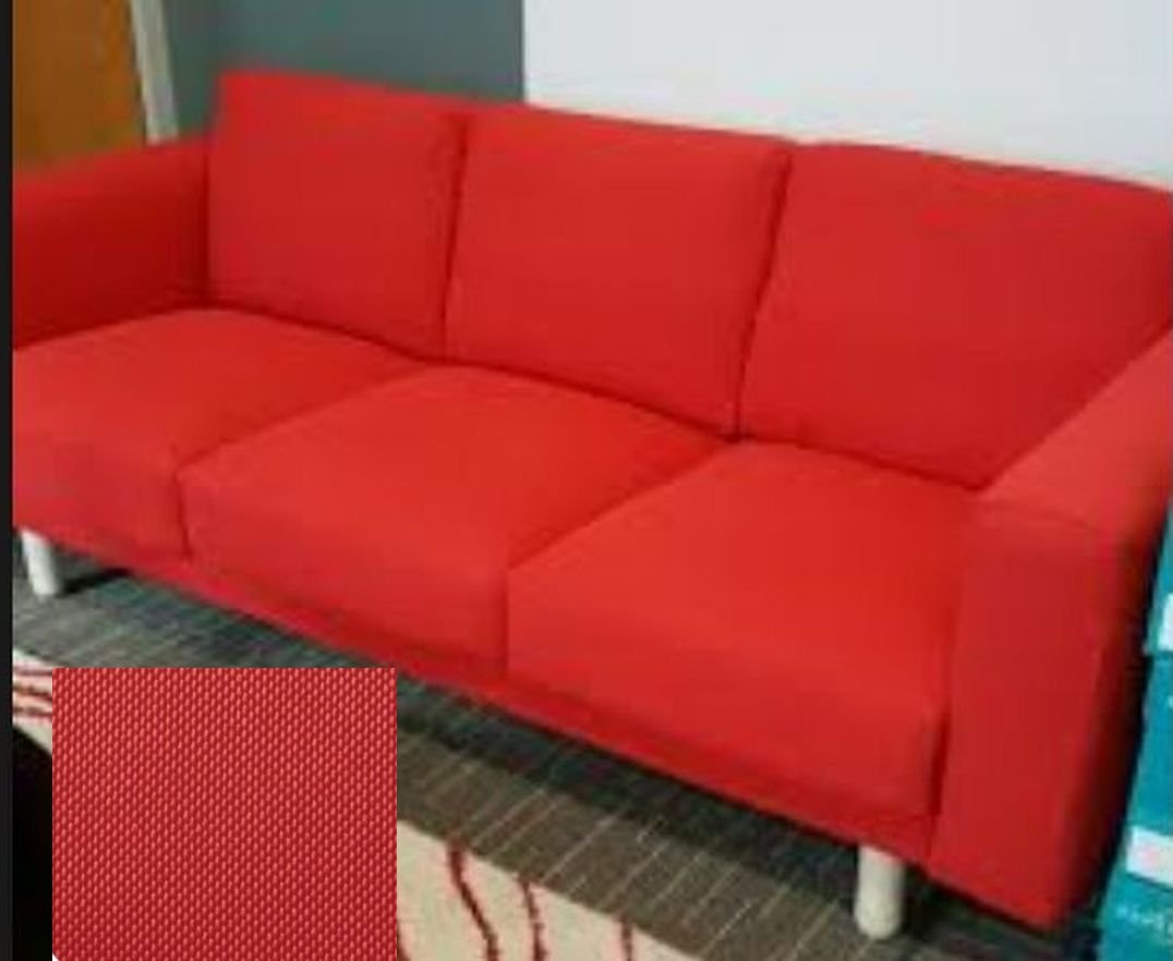 IKEA 3 Seat Sofa w Chaise SLIPCOVER Cover FINNSTA RED 4 Seat