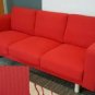 IKEA Norsborg 3 Seat Sofa w Chaise SLIPCOVER Cover FINNSTA RED 4 Seat Sectional COVER