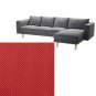 IKEA Norsborg 3 Seat Sofa w Chaise SLIPCOVER Cover FINNSTA RED 4 Seat Sectional COVER
