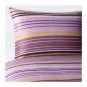 IKEA Palmlilja TWIN Duvet COVER and Pillowcase Set Purple Lilac Stripes Sateen Woven