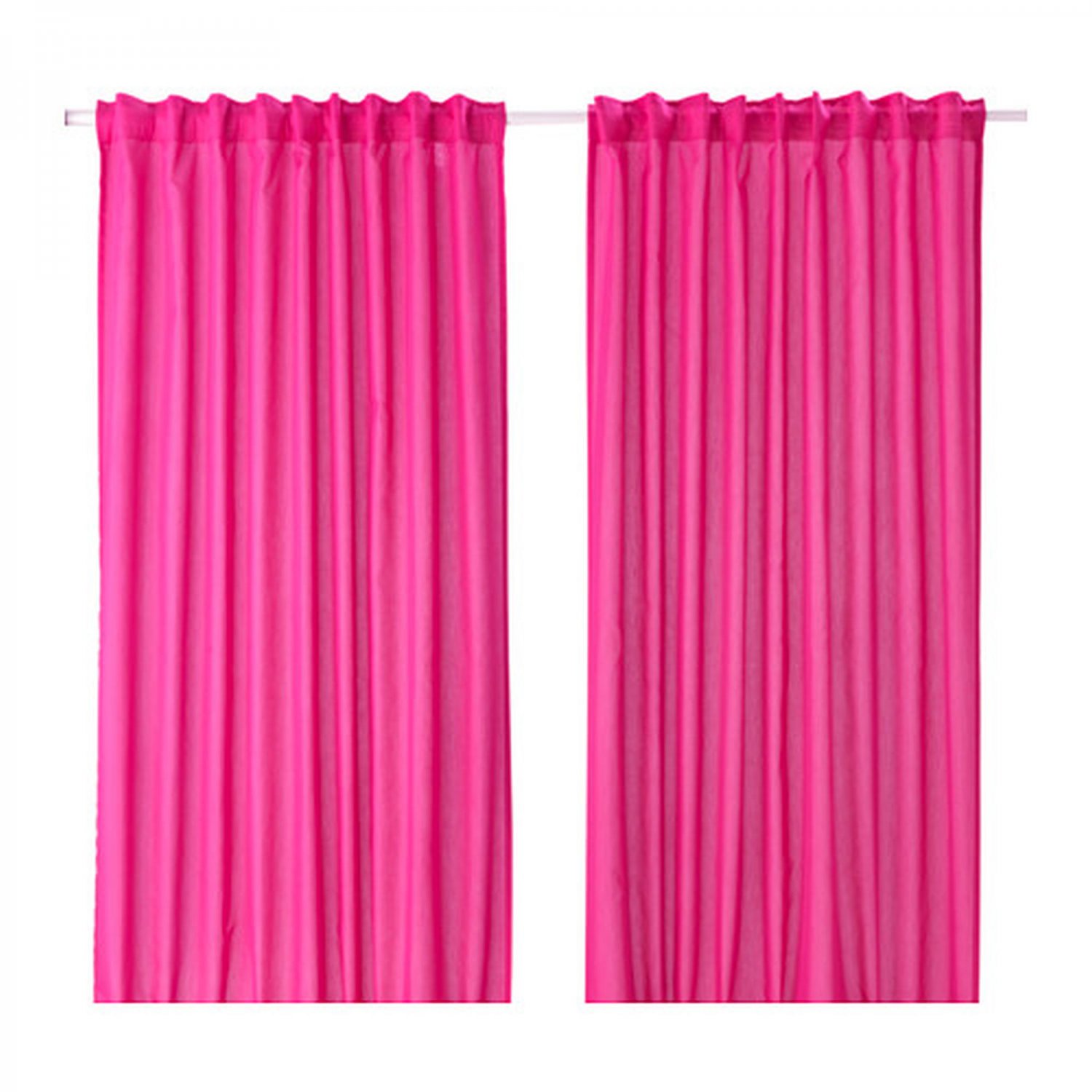 IKEA Vivan CURTAINS Drapes CERISE Pink 2 Panels 98" Length Bright Rose