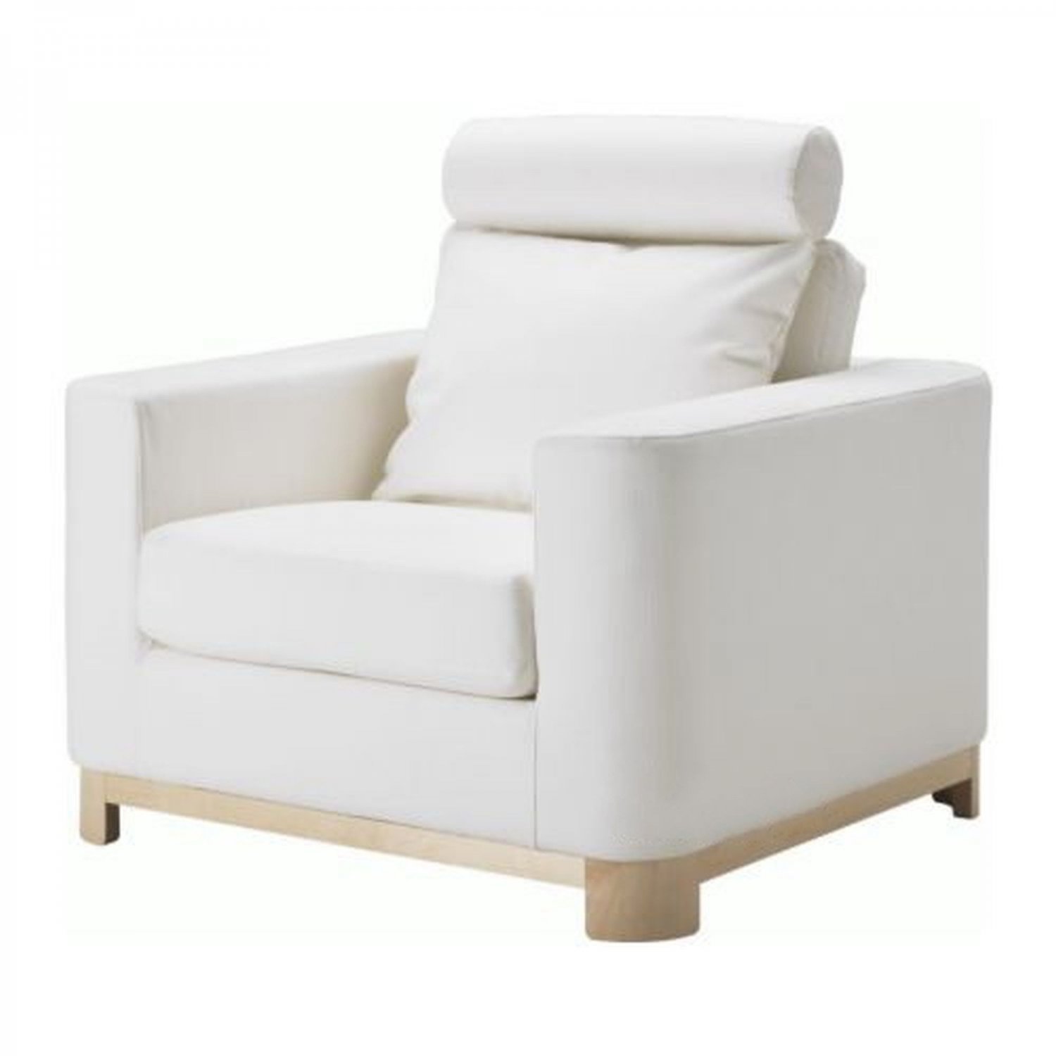 IKEA Salen ARMCHAIR and Footstool SLIPCOVERS Saganas White Ottoman