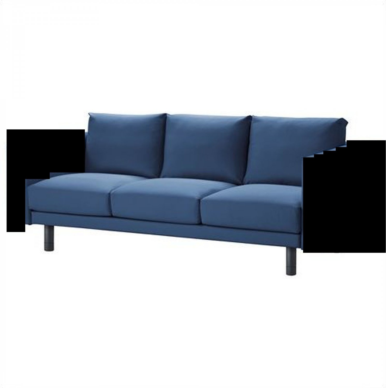 IKEA 3 Seat Sofa Section SLIPCOVER Cover EDUM DARK BLUE no