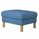 IKEA Karlstad SLIPCOVER for Footstool Ottoman KORNDAL BLUE Cover