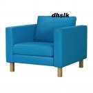 IKEA Karlstad Armchair SLIPCOVER Chair Cover KORNDAL BLUE