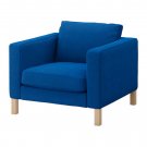 IKEA Karlstad Armchair SLIPCOVER Chair Cover KORNDAL MEDIUM BLUE