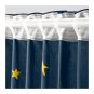 IKEA Hemmahos CURTAINS w Tie-backs CITY  NIghts BLUE Girl Boy Retro Windows