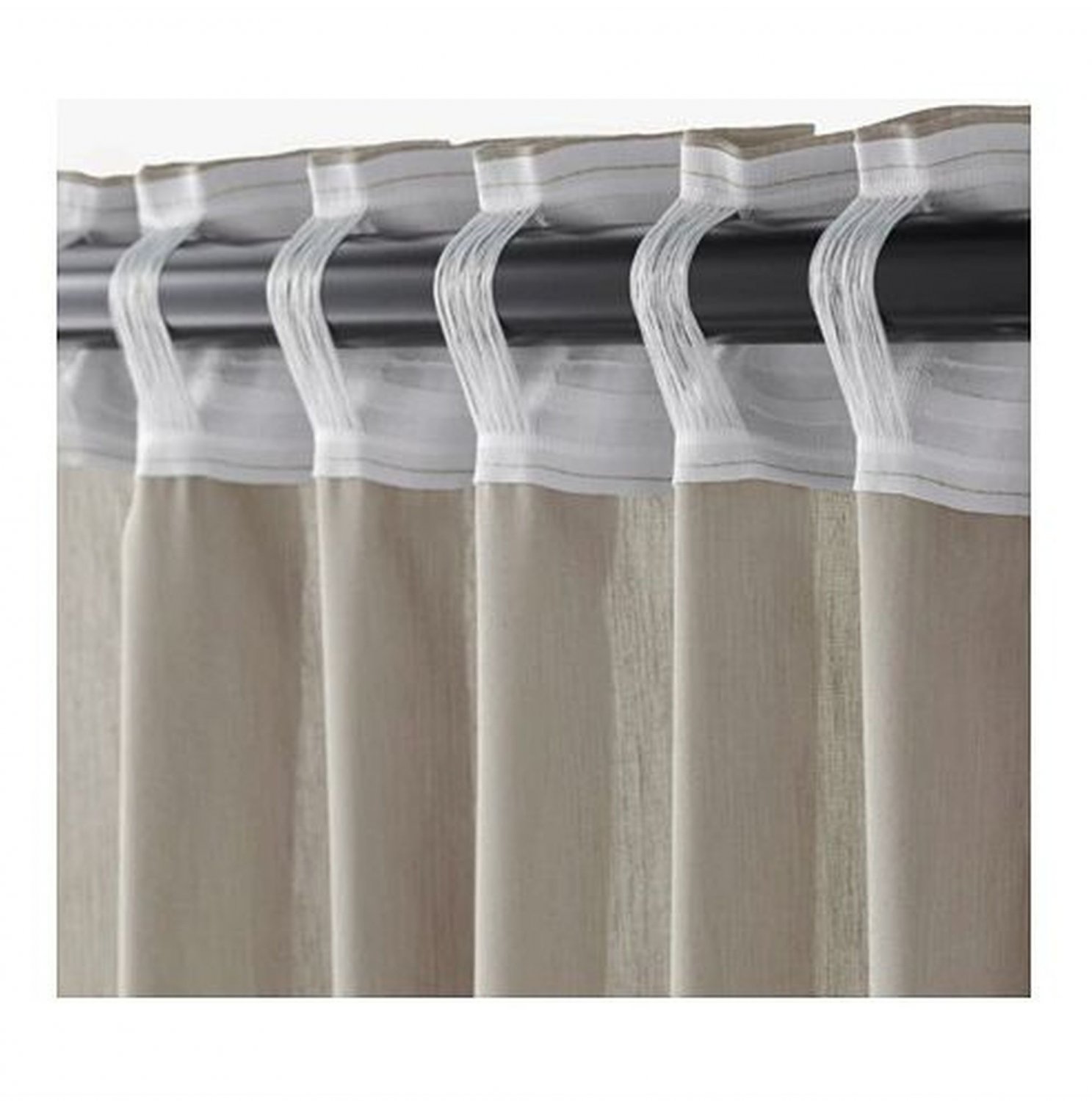 IKEA Vivan CURTAINS Drapes BEIGE 2 Panels greige 2017 98