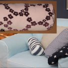 IKEA Sabina Bolster Neckroll Pillow Roll Cushion PINK Purple Floral Lumbar Velvet