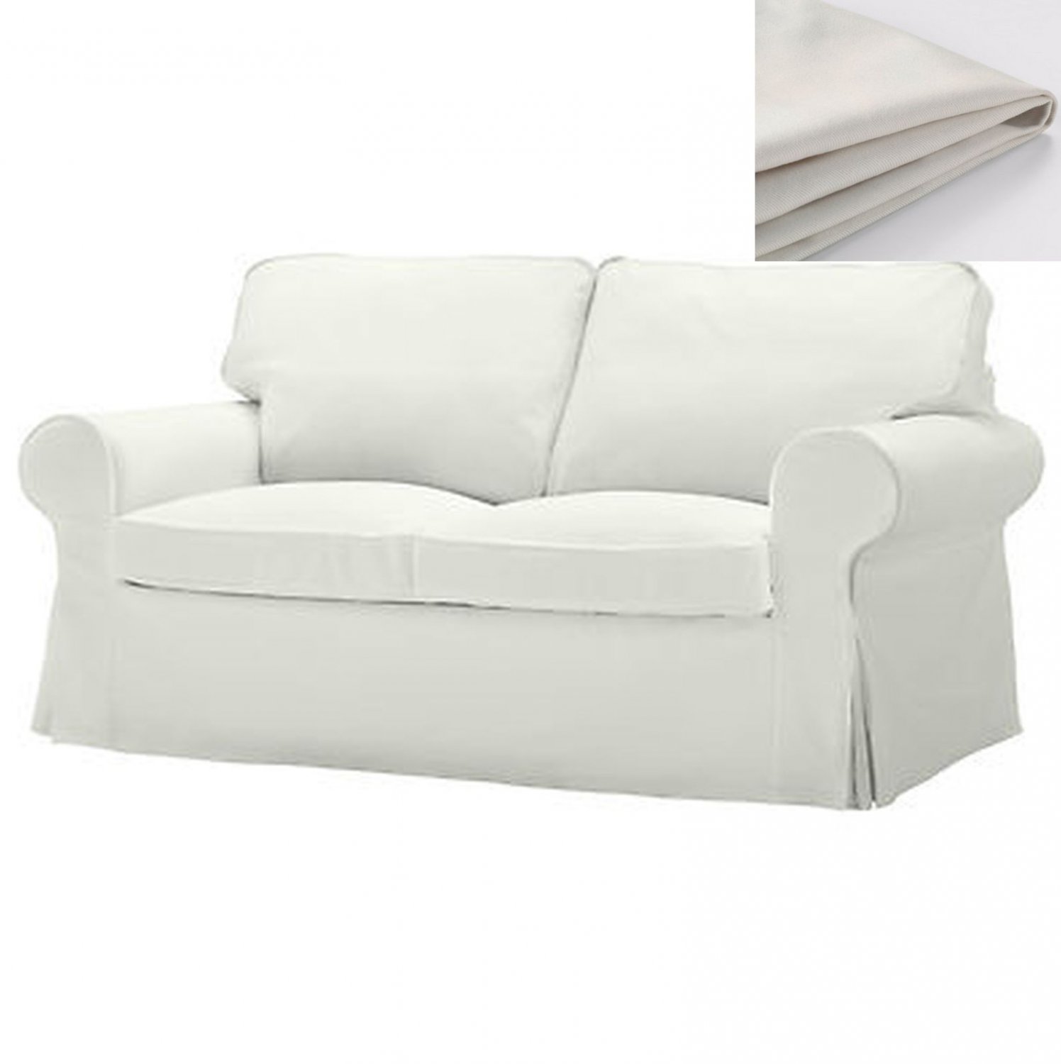 2 Seat Sofa SLIPCOVER 4 EKTORP Loveseat Ikea Item # 203.222 NORDVALLA RED 