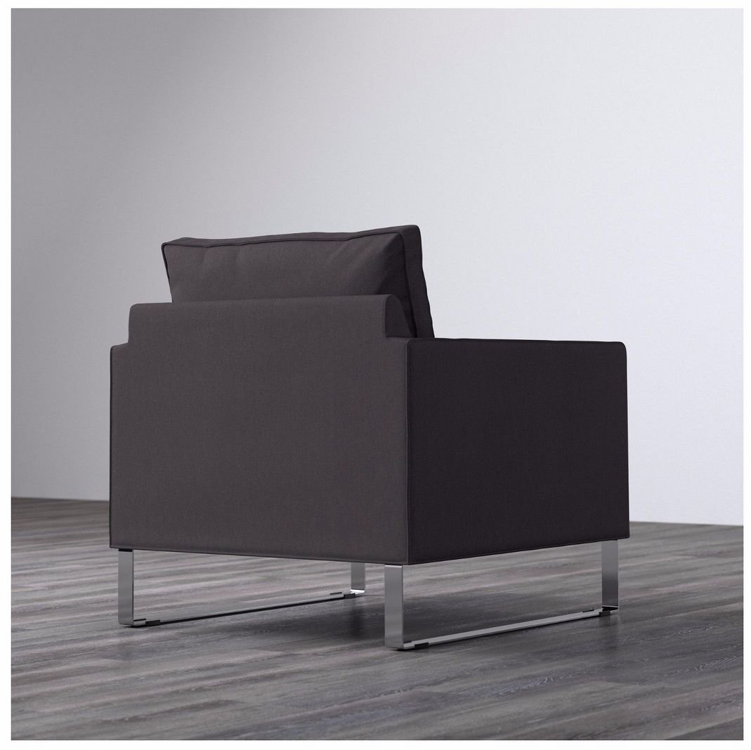 IKEA Mellby Armchair SLIPCOVER Chair Cover DANSBO DARK GRAY Grey New