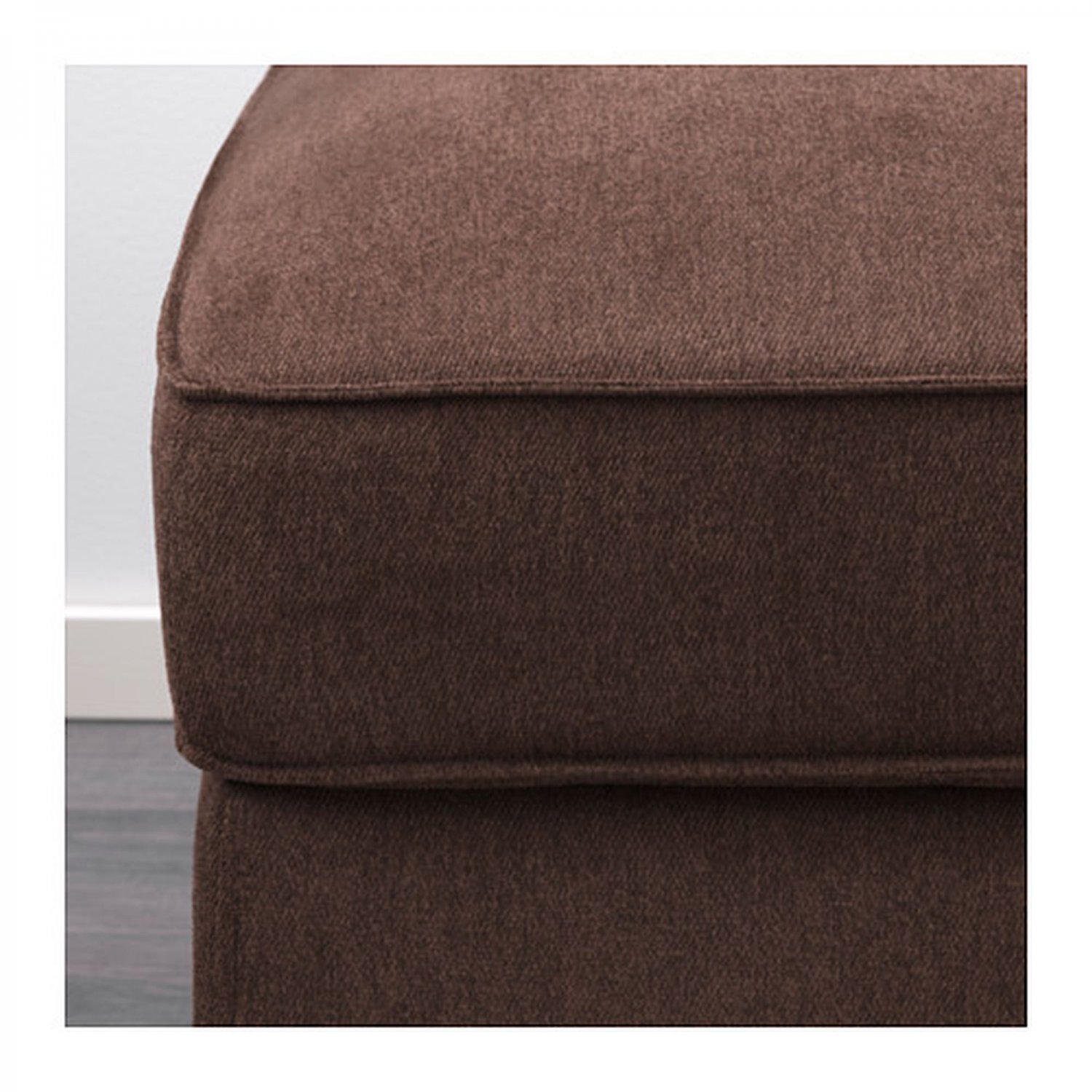 IKEA KIVIK Footstool SLIPCOVER Ottoman Cover BORRED DARK BROWN Bezug Housse