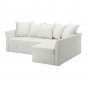 IKEA Holmsund Corner Sofa Bed SLIPCOVER Ransta White 3 seat sectional Cover New