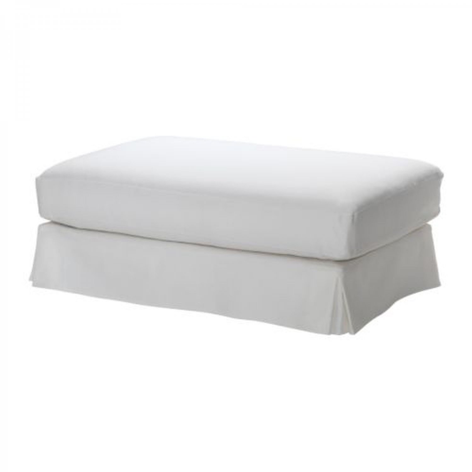 IKEA Hovas FOOTSTOOL SLIPCOVER Ottoman Cover GOBO WHITE HOVÅS s