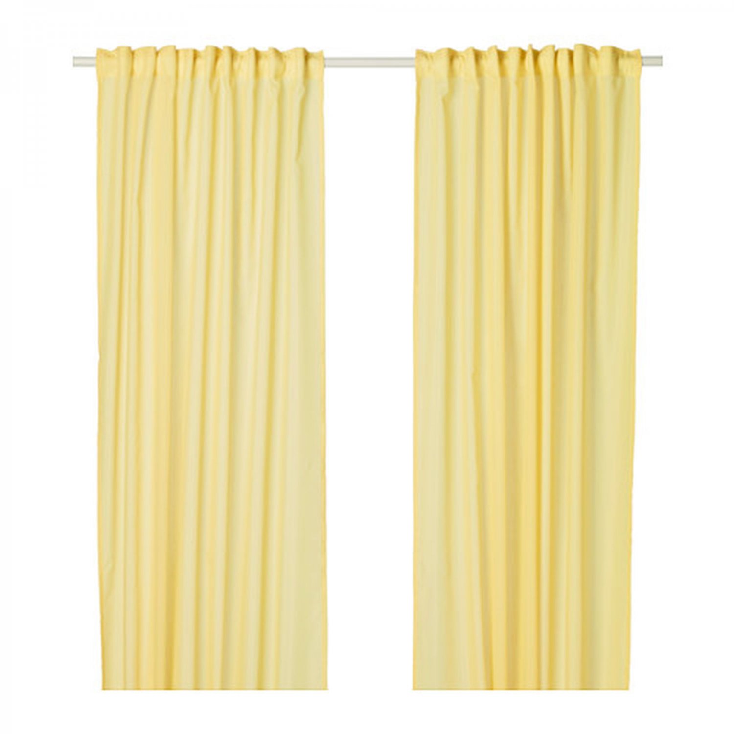 IKEA Vivan CURTAINS Drapes YELLOW 2 Panels 98" New