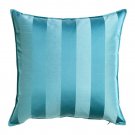 IKEA HENRIKA Pillow COVER Sham Cushion Cvr TURQUOISE Teal Blue Stripe Tone on Tone 20"x20"