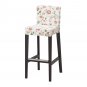 IKEA Henriksdal VIDESLUND Bar Stool SLIPCOVER Barstool COVER Floral Pink 19" 48cm