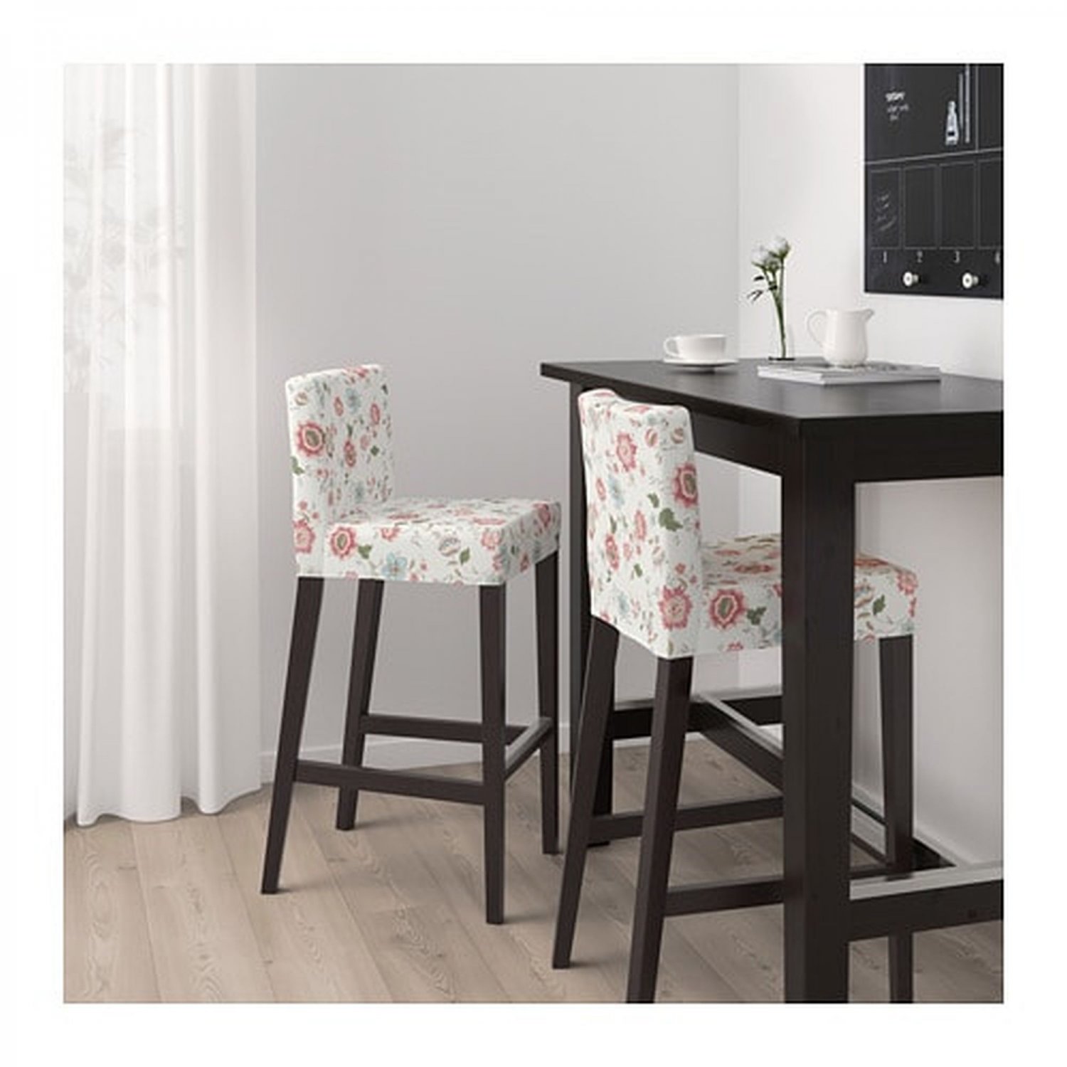 IKEA Henriksdal VIDESLUND Bar Stool SLIPCOVER Barstool COVER Floral