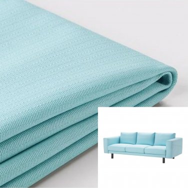 IKEA Norsborg 3 Seat Sofa SLIPCOVER Cover EDUM LIGHT BLUE includes armrest covers