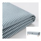 IKEA Stocksund Bench SLIPCOVER Cover REMVALLEN Blue White Stripes Cottage Chic