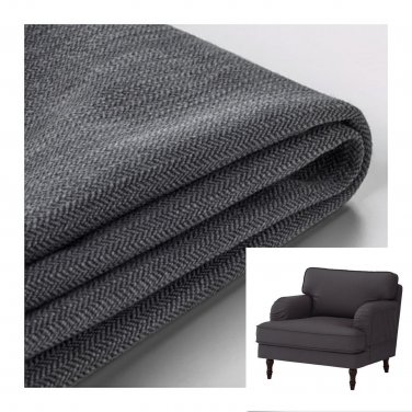 IKEA Stocksund Chair SLIPCOVER Armchair Cover NOLHAGA DARK GRAY grey