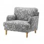 IKEA Stocksund Chair SLIPCOVER Armchair Cover HOVSTEN Gray Floral Blurred Watercolor Effect
