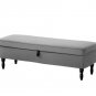 IKEA Stocksund Bench SLIPCOVER Cover LJUNGEN GRAY Grey Velvet
