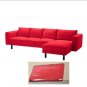 IKEA Norsborg 3 Seat Sofa w Chaise SLIPCOVER Cover FINNSTA RED 4 Seat Sectional COVER