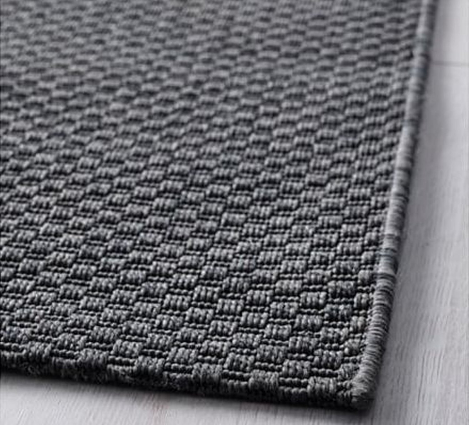 IKEA MORUM Indoor Outdoor AREA RUG Runner Carpet DARK GRAY Grey