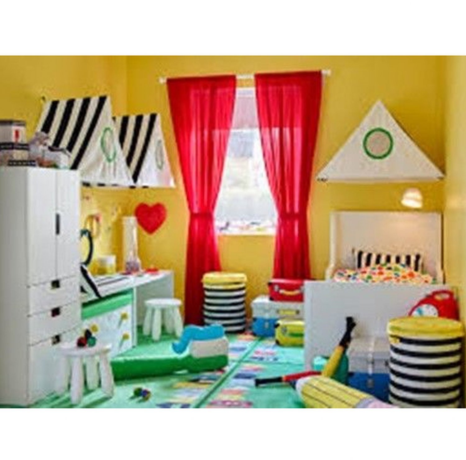 IKEA Child's HEMMAHOS BED TENT Canopy Toy BLACK WHITE Stripes Girl Boy